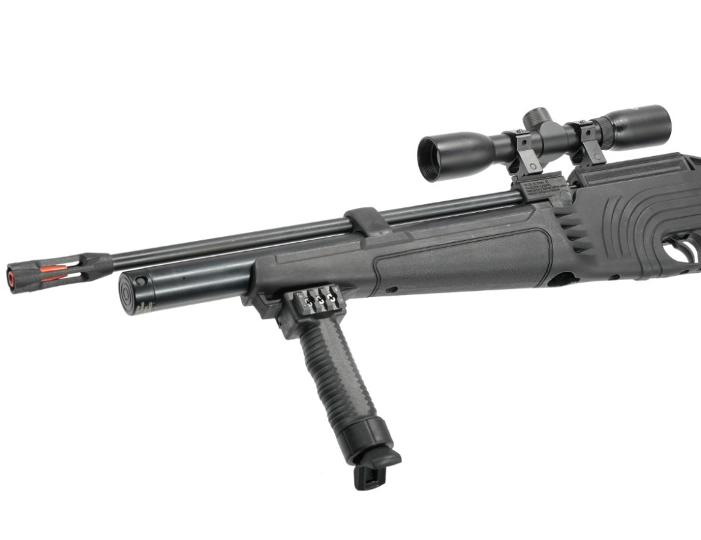 PCP Пневматическая винтовка Hatsan FLASH 101 SET k.6.35мм (насос+прицел+сошки+чехол+пульки+саундмод) (4)