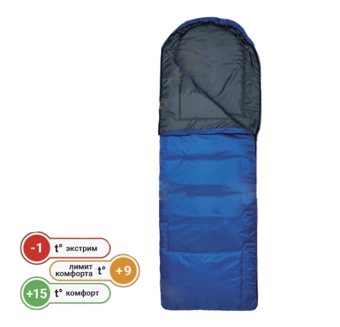 Спальный мешок Фрегат Оптима 230х75см 150г/м2 синий