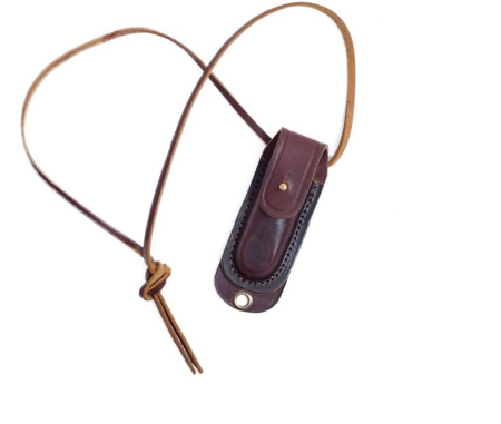 Чехол Хольстер для складного ножа малый 25лет кожа /231570000/