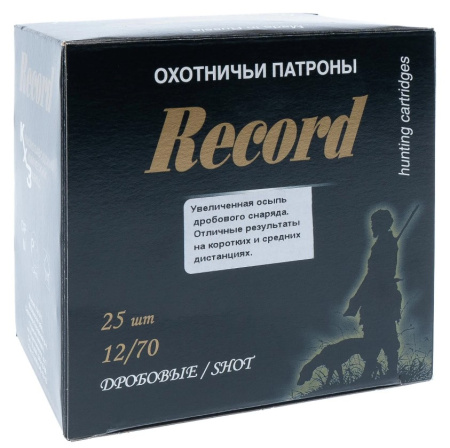 Патрон Record 12/70 №3 ув.осыпь (25)