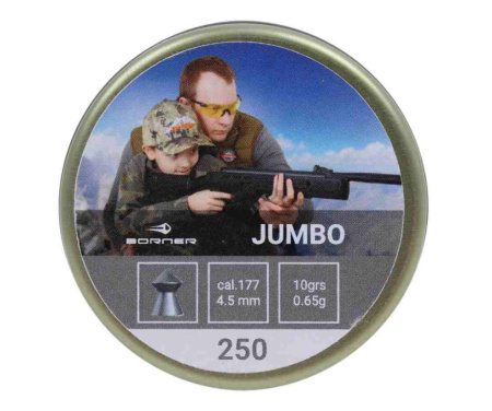 Пуля пневм. Borner Jumbo 4,5мм 0,65гр (250)/1уп.