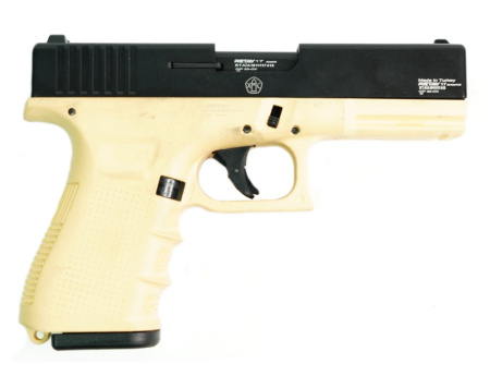 Макет охолощенный пистолета Glok 17 Yellow к.9мм РАК
