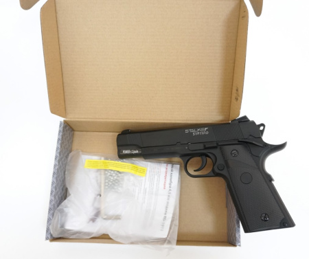 Пневматический пистолет Stalker S1911RD к.4,5мм блоубэк+100 шар./ST-12061RD/ (3)
