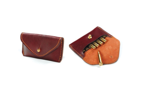 Подсумок VECTOR из натуральной кожи на 7 нарезных патронов малый /П-38-223/