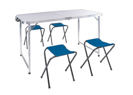Набор стол и 4 стула Кедр 60х120 складной влагозащищенный /TABS-04/