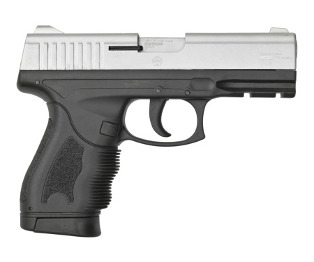 Макет охолощенный пистолета PT24 (Taurus) хром к.9мм РАК