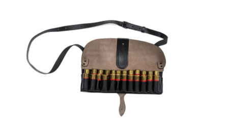 Патронташ Хольстер 24*12 двухрядный кожа черный/190010033/ (1)