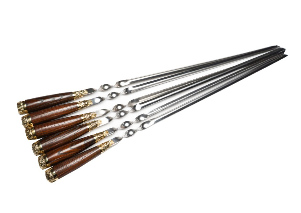 Набор шампуров в колчане №2 с ножом подарочный