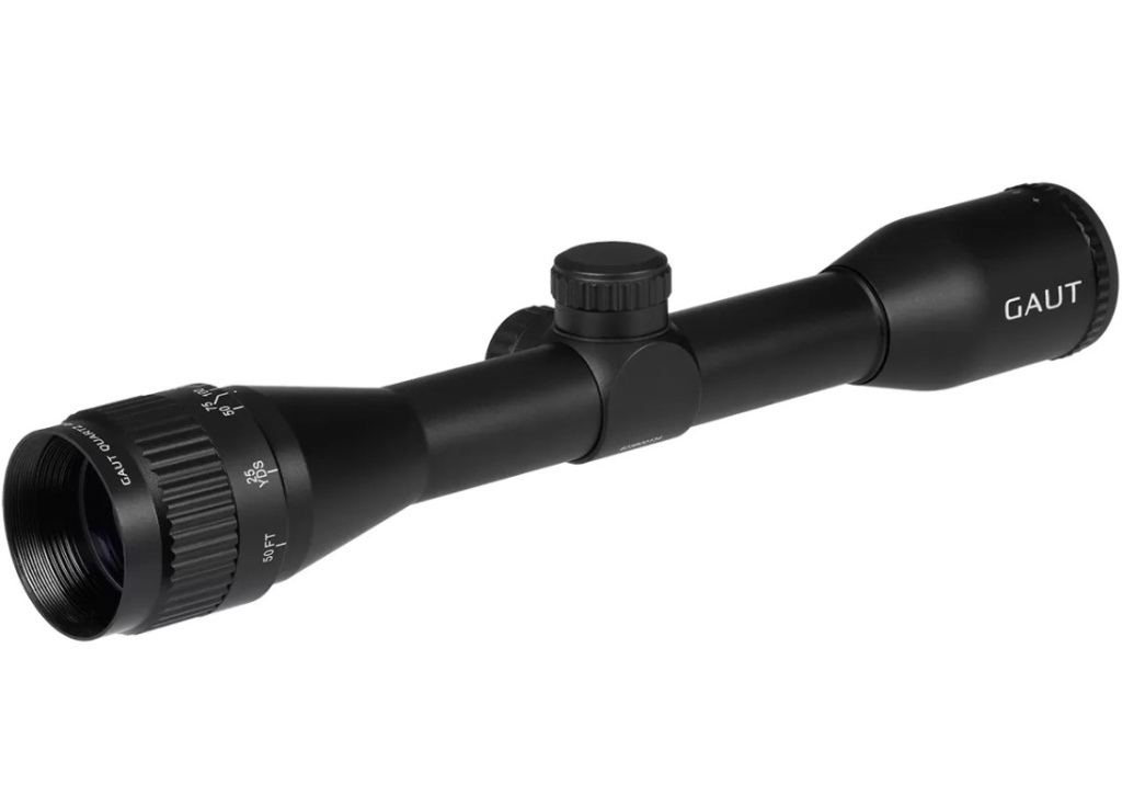 Прицел Gaut Quartz 4*32,АО-параллак.сетка 3(Mil-Dot),б/подстветки, 25,4мм,поправки 1/4 МОА/Q432АО-3/