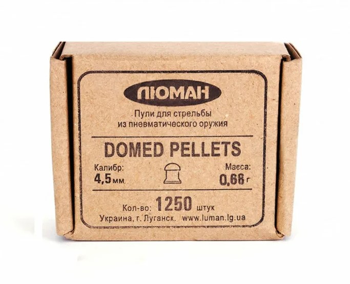 Пуля пневм. Люман 4,5мм Domed pellets 0.68г.(1250)/1уп.