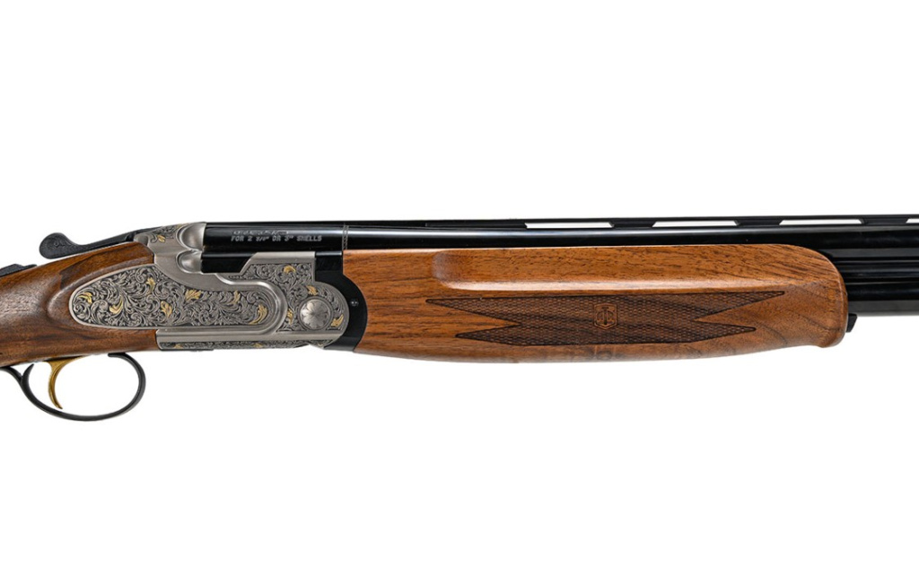 Охот. ружье ATA SP Avangarde White кал.12/76 760мм 2ств.верт.,св.колодка с цвет.грав, орех, кейс