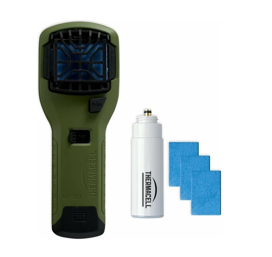 Прибор противомоскитный Thermacell MR-300 Repeller Olive 1газ.катридж+3 пластины /MR 300G/