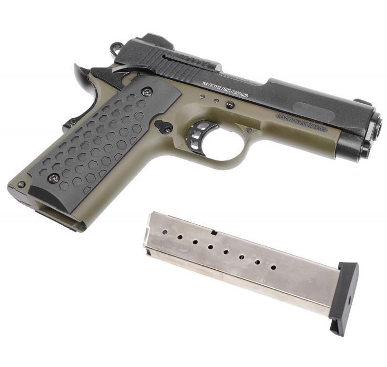 Пистолет сигнальный K1911 KURS Classic хаки к.5,5