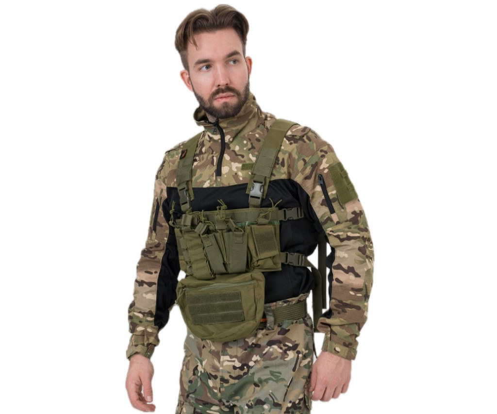 Разгрузка Remington нагрудная тактическая Rifl Tactical Vest Army Green с подсумком /TK1403-306/