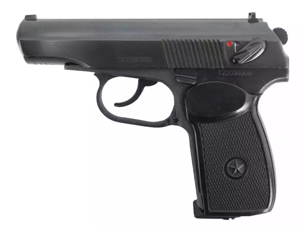 Пневматический пистолет МР-654К с ориг. рук. черная /84372/