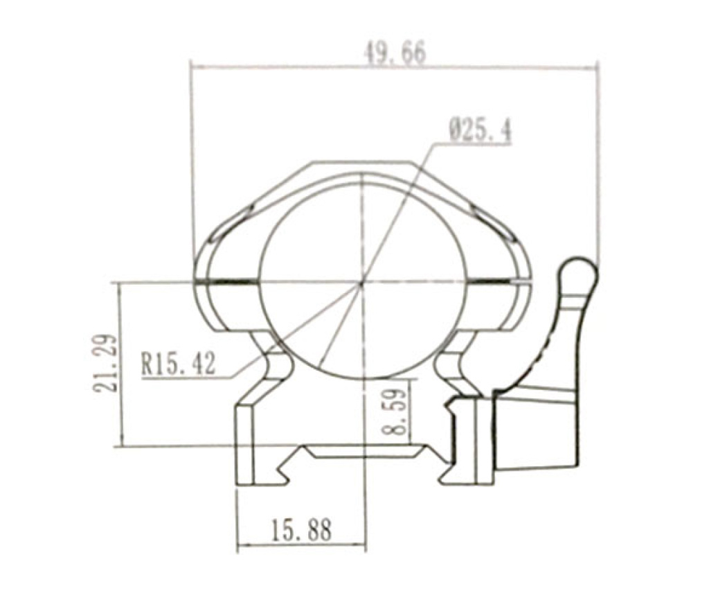 Кольца Nikko Stirling Diamond QR быстросъемные на weaver 25,4 средние /NSMQR1WM/