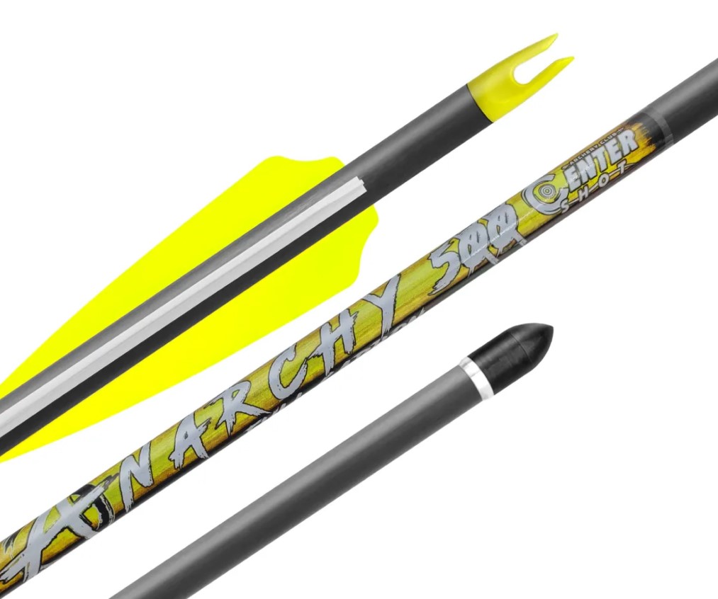 Стрела лучная карбоновая Centershot Anarchy 500 желт./СS-AY500/