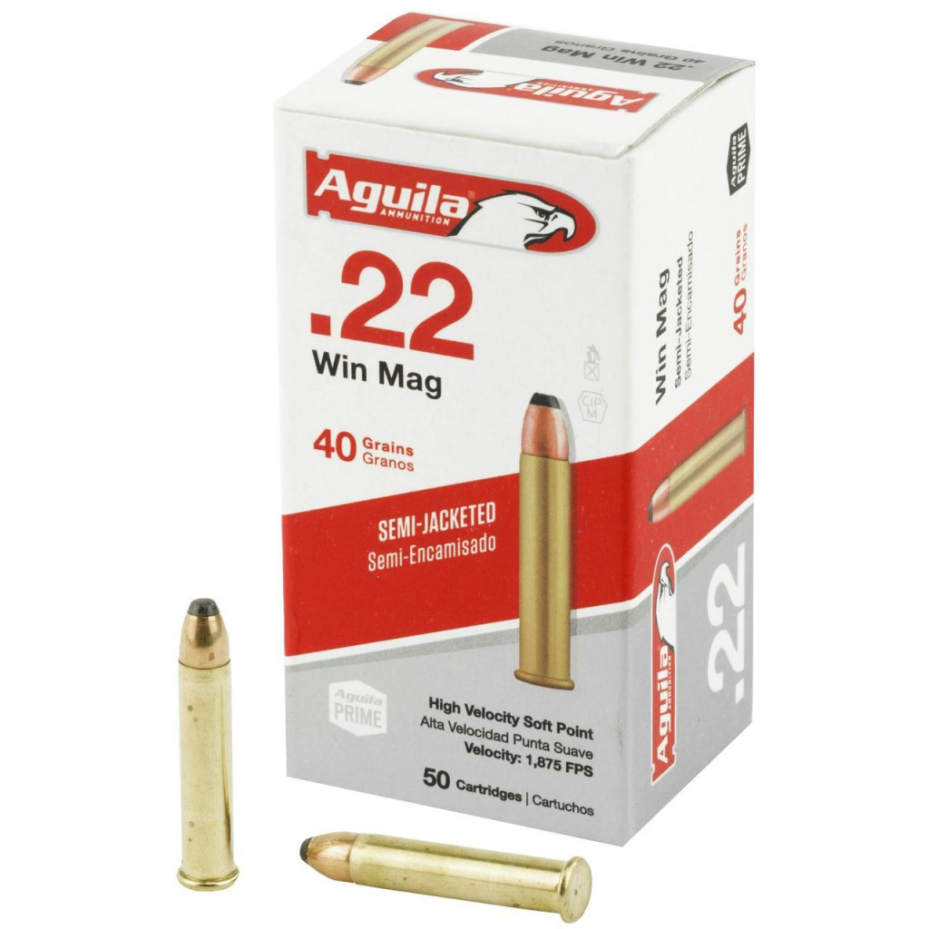 Патрон .22WMR Aquilla Ammutinion 40гр HV SP/1шт.(50)