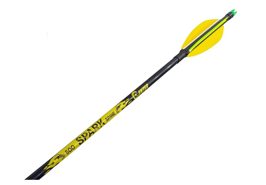 Стрела лучная фибергасовая Centrshot Spark 500 нат. опер. 4