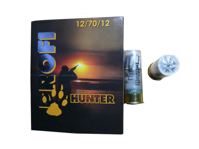 Патрон Азот 12/70 пуля Шеддит 32гр PROFI-HUNTER (10)