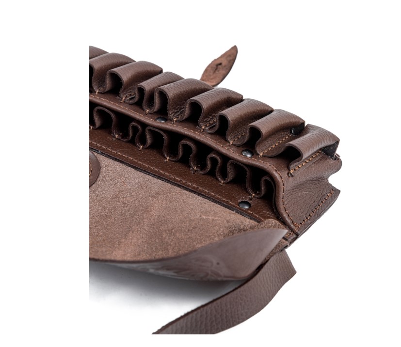 Патронташ Хольстер 24*12 двухрядный кожа коричневый /190010035/ Патронташ Хольстер 24*12 двухрядный кожа коричневый /190010035/