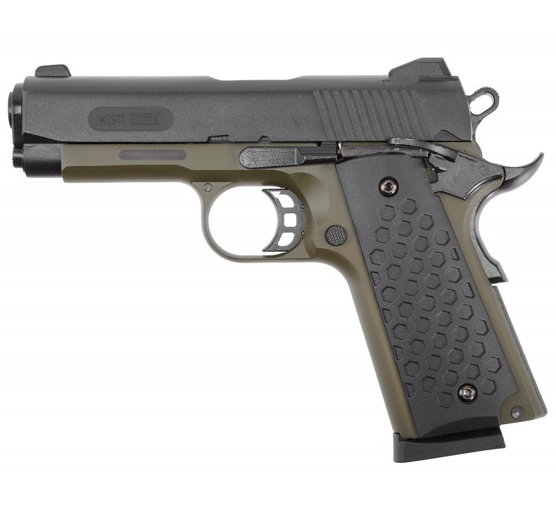 Пистолет сигнальный K1911 KURS Classic хаки к.5,5