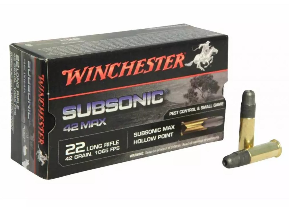 Патрон .22LR Winchester Subsonic Max HP 2,72 (50)/1шт.
