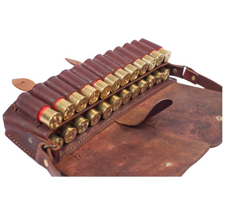 Патронташ Хольстер 25лет 12к двухрядный 24п кожа коричневый /231470000/