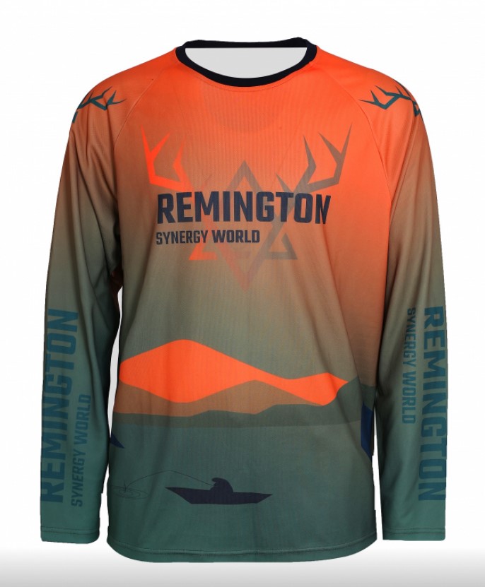 Футболка Remington c длинным рукавом Fishing Style Orange р.M,L,XL,XXL /RM1300-506/