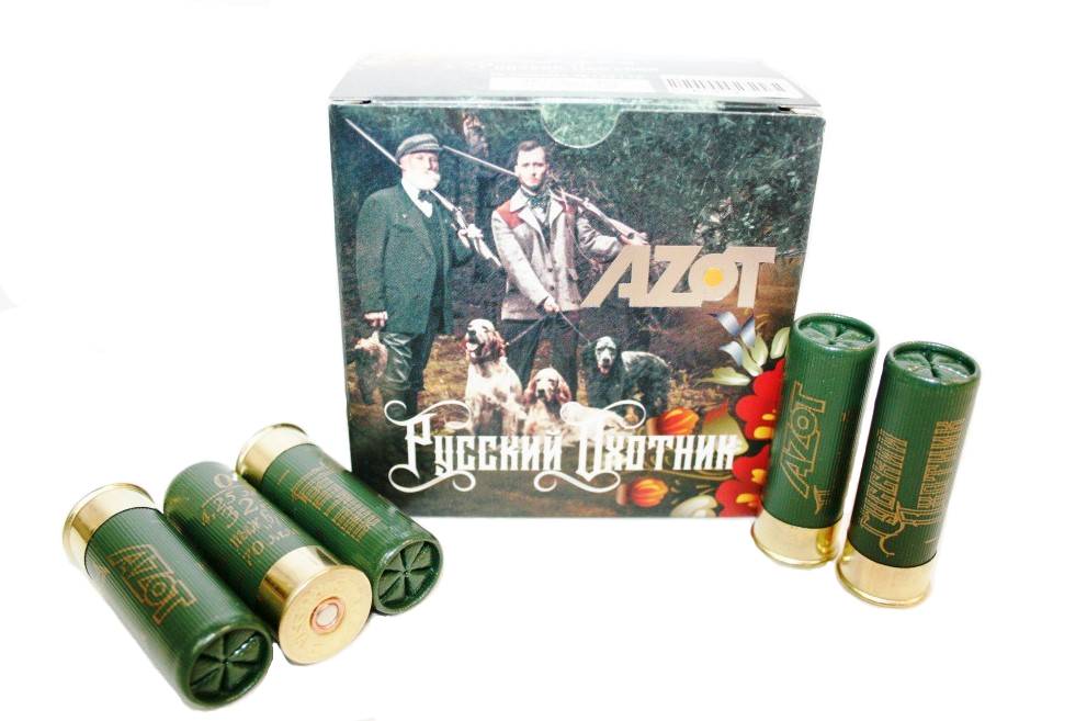Патрон Азот 12/70 №4 32гр. Русский охотник (25)