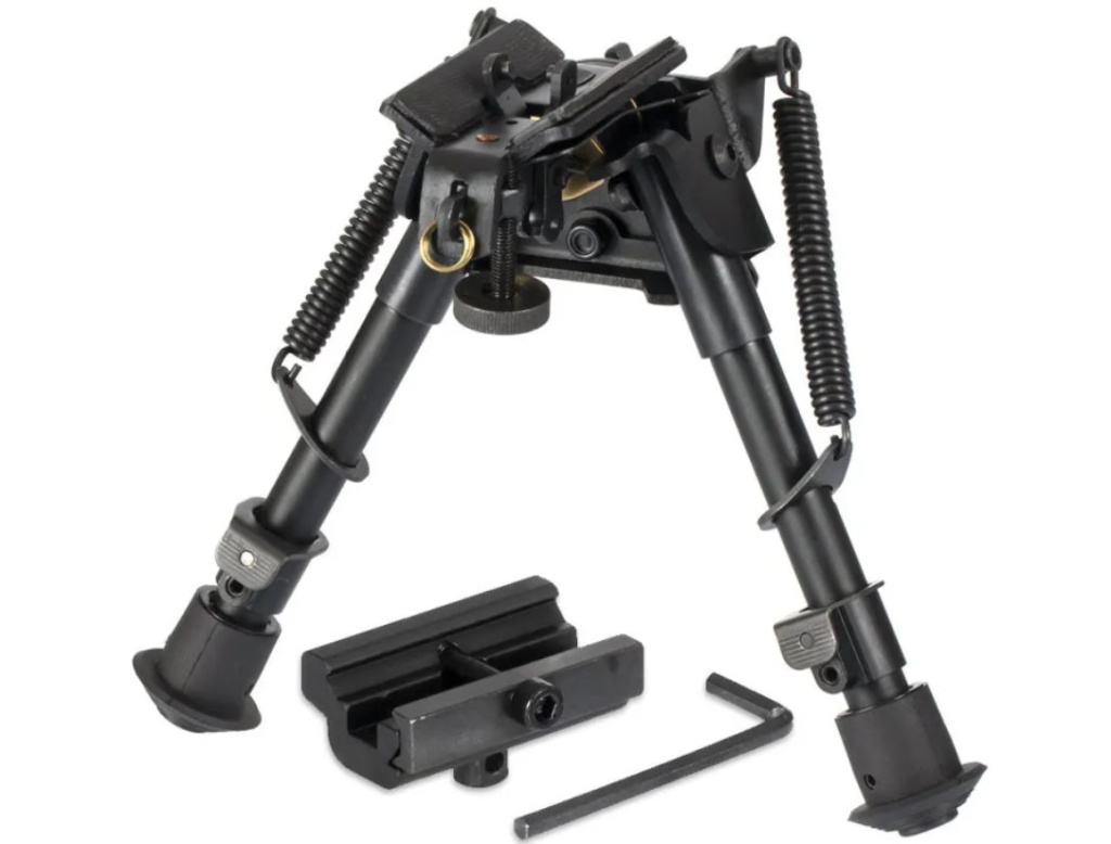 Сошки ShotTime на антабочный винт с качалкой 14,7-22см /BPST-S-BRМ/