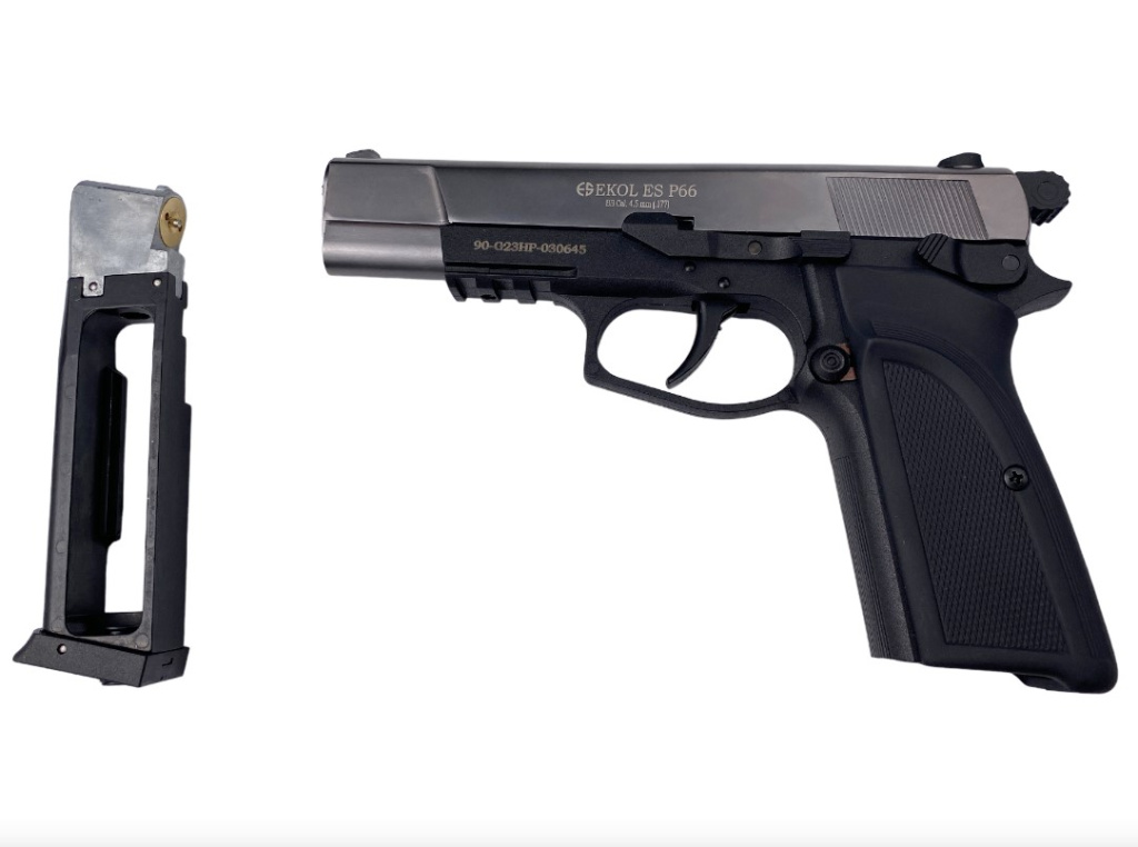 Пневматический пистолет EKOL ES P66 Fume 4,5к никель