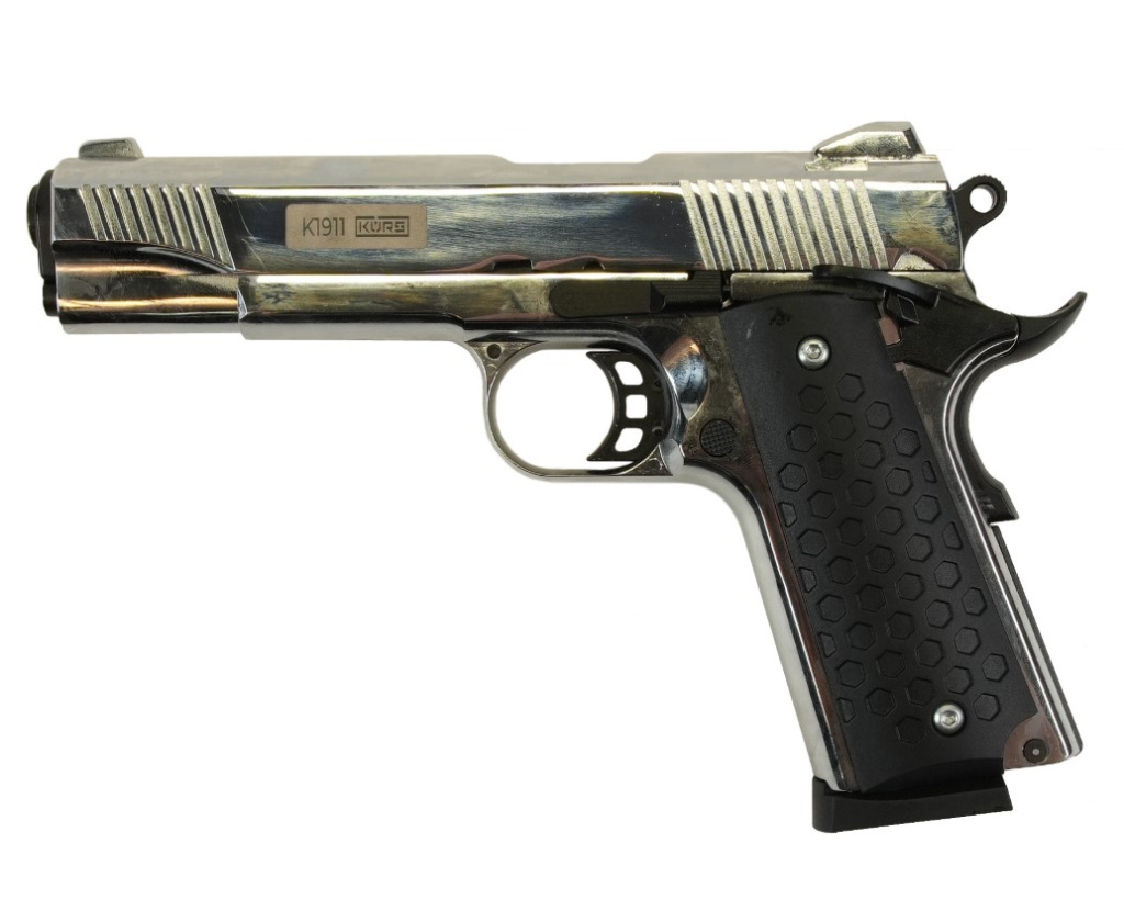 Пистолет сигнальный K1911 KURS Classic хром к.5,5