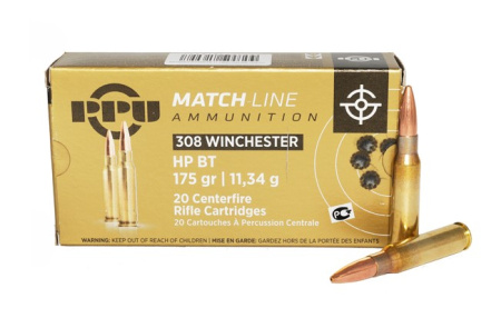 Патрон 308W PPU HPBT 11.34 MATCH/1шт (20)