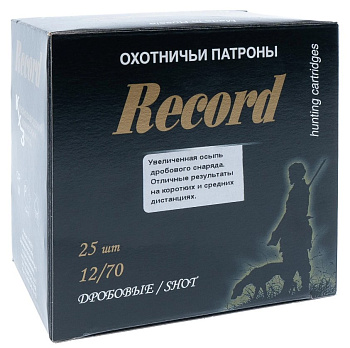 Патрон Record 12/70 №3 ув.осыпь (25)