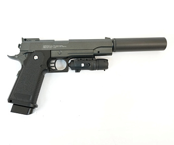 Пневматический пистолет Stalker SA5.1S Spring к.6мм+имит. ПБС+ЛЦУ /SA-3307151S/