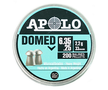 Пуля пневм. Apolo Domed 6,35мм 2.2гр (200)/1уп.