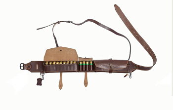 Патронташ Хольстер 40*12 коричневый кожа /190020035/