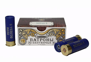 Патрон СКМ 12/70 пуля Полева-6 33,5гр.(10)