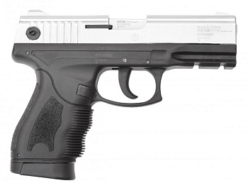 Макет охолощенный пистолета PT24 (Taurus) никель к.9мм РАК