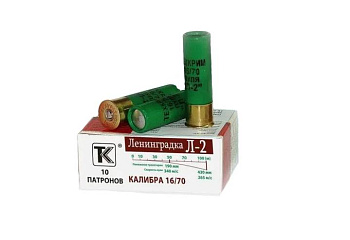 Патрон Техкрим 16/70 пуля Л-2 Ленинградка 1уп/(10)