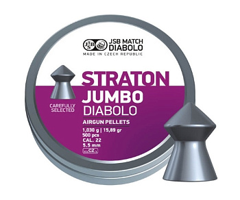 Пуля пневм. JSB Diabolo Jumbo Straton 5,5мм 1,03гр (500)/1уп.