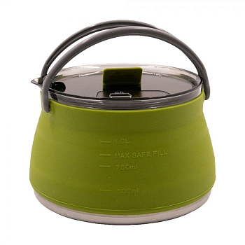 Чайник TRAMP складной силиконовый оливковый 1л  /TRC-125/