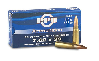 Патрон 7,62*39 PPU FMJ 8.0/1шт (20)