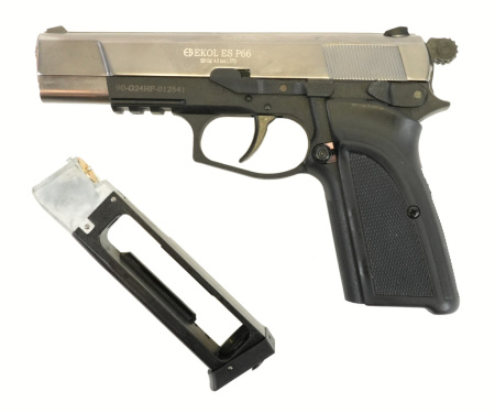 Пневматический пистолет EKOL ES P66 C Fume 4,5к никель (2)