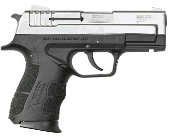 Макет охолощенный пистолета X1 Никель к.9мм РАК